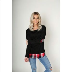Women’s Plaid Accent Sweater